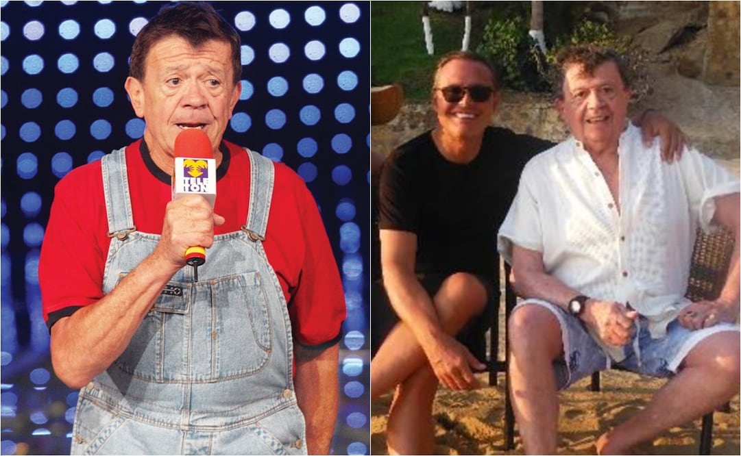 Luis Miguel es un gran admirador de Chabelo y en 2018 se reencontraron en una playa privada. 
Foto: Twitter y EL UNIVERSAL, archivo