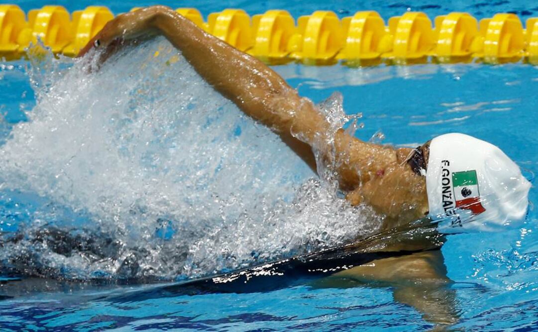 Fernanda González durante una competencia. Archivo