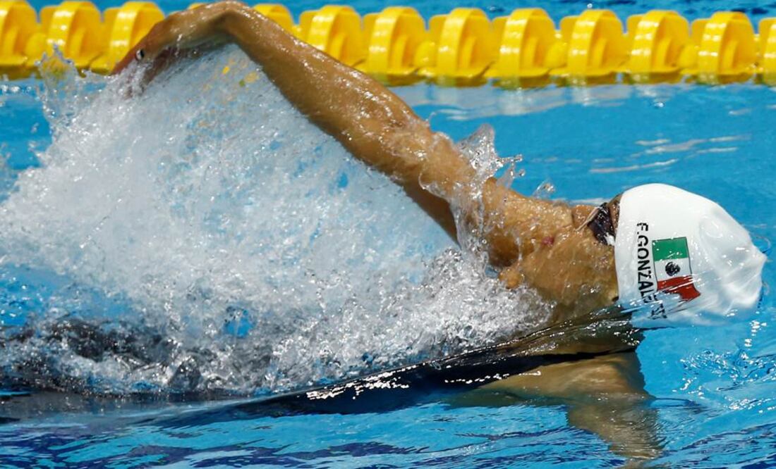 Fernanda González durante una competencia. Archivo