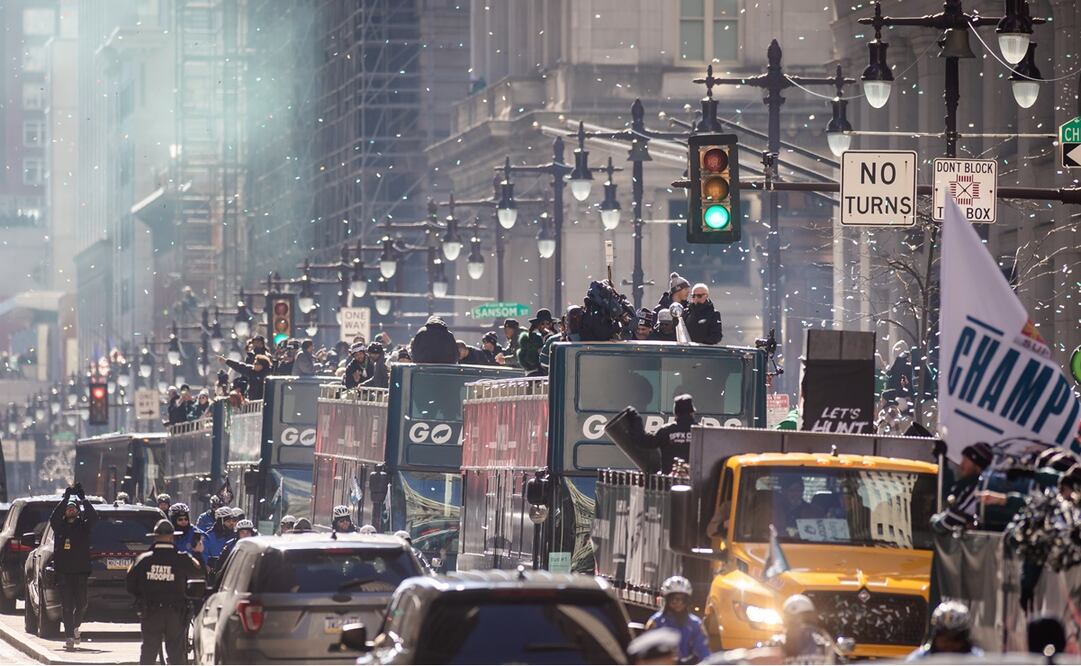 Así se vivió el desfile de las Eagles de Philadelphia este catorce de febrero - Foto: EFE