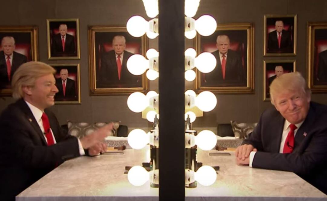 Fallon cuestionó al empresario "¿Cómo vas a crear trabajos grandes en el país?", y la respuesta fue 'contundente': "Solo voy a hacerlo. ¡Simplemente sucederá!". FOTO: Captura.