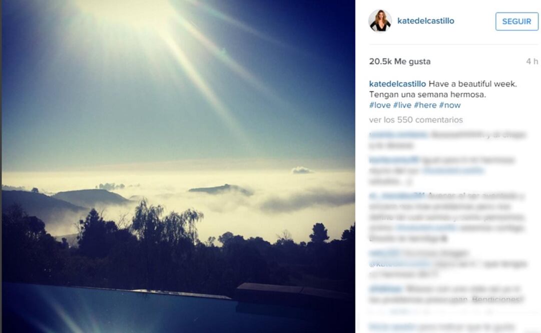 Kate del Castillo publica mensaje en Instagram