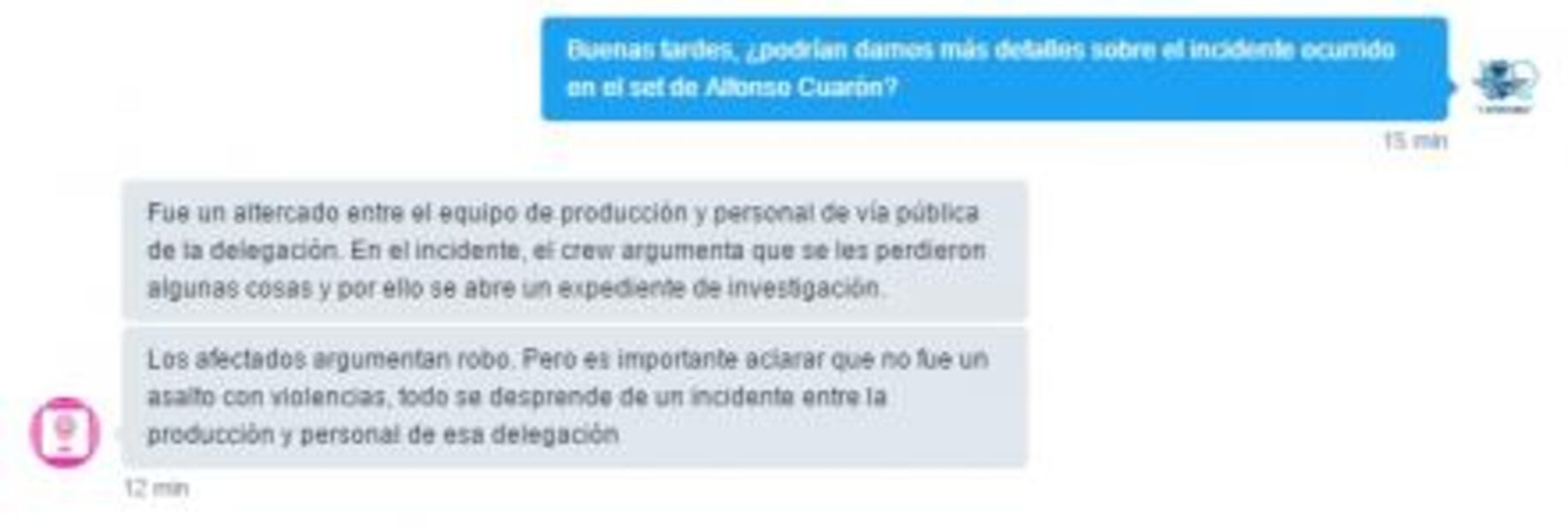 Registran incidente en set de filmación de Cuarón en CDMX