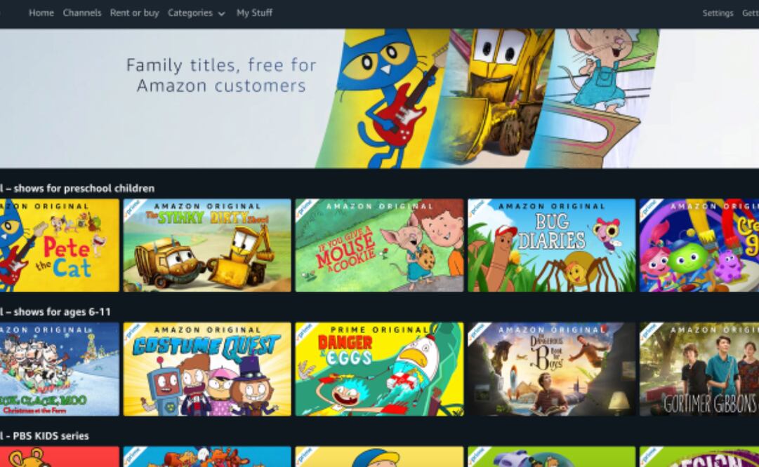 El contenido está disponible para todos los clientes de Amazon e incluye una mezcla de programas originales de Amazon para niños, así como películas familiares de terceros