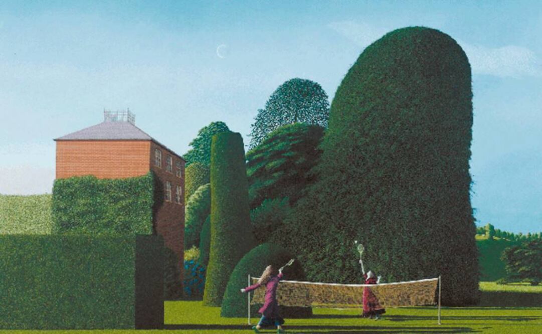 La pieza "The Badminton Game" (1972-1973), de David Inshaw, fue una de las protagonistas de la muestra. (FOTO: Especial) 