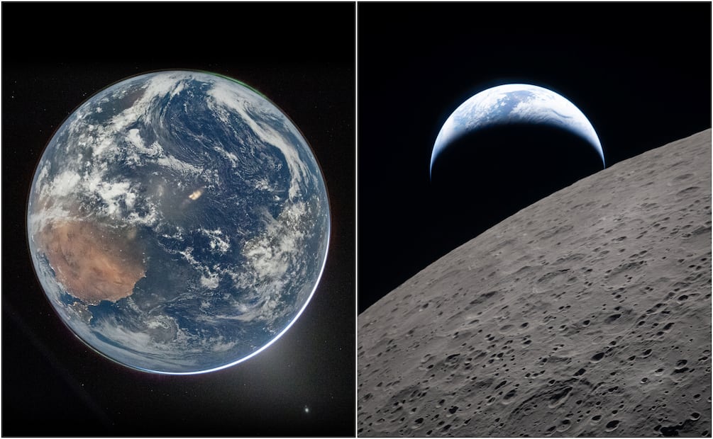 La NASA publicó 17 imágenes tomadas durante la misión espacial Artemis II con calidad y tamaño adecuado para cualquier tipo de dispositivo móvil. Foto: NASA