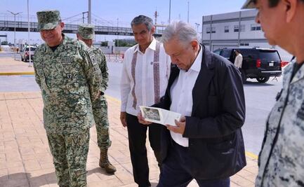 AMLO supervisa trabajos de modernización en aduana de Nuevo Laredo, Tamaulipas