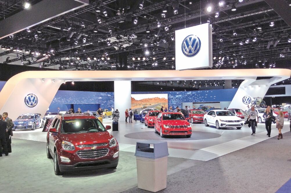 El stand de VW lució semivacío en los días que el evento estuvo abierto a la prensa (OSCAR GONZÁLEZ. EL UNIVERSAL)