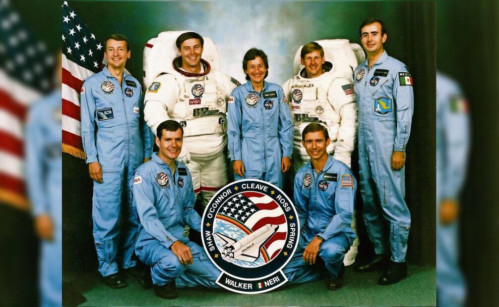 El astronauta mexicano fue parte de la Misión STS-61-B de la NASA que salió de la atmósfera terrestre la noche del 26
de noviembre de 1985. Foto: rodolfonerivela.com