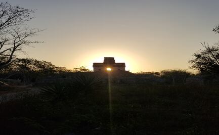 Equinoccio en zona arqueológica Dzibichaltun, en todo su esplendor