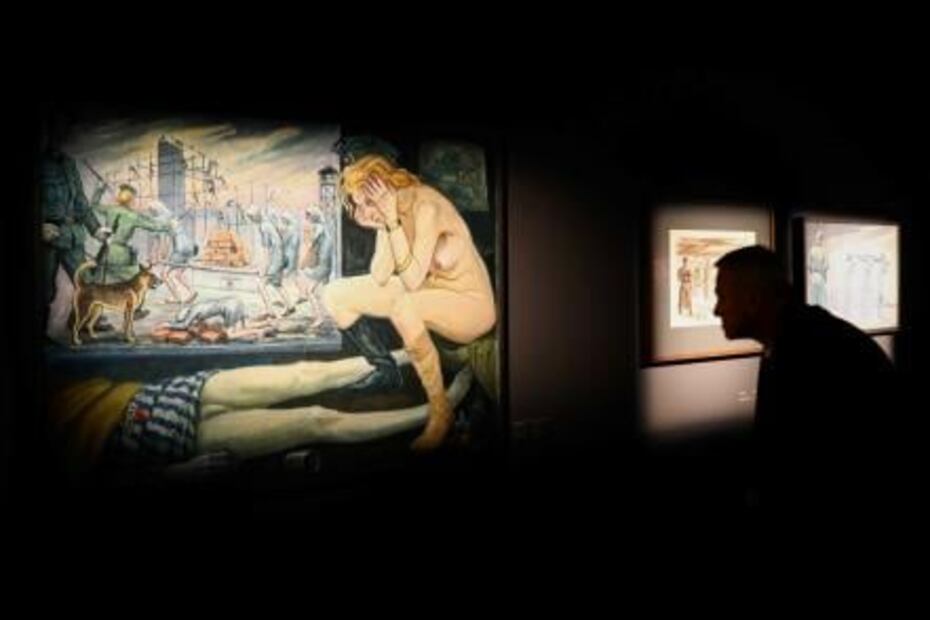 Auschwitz Memorial exhibe obras del horror de un sobreviviente