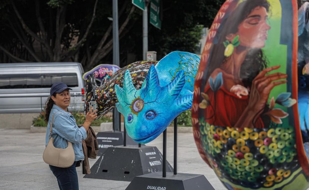 Secretaría de Cultura inaugura “Ajolotes del corazón” en Xochimilco; exposición estará disponibles hasta septiembre.
Foto: Gabriel Pano / EL UNIVERSAL