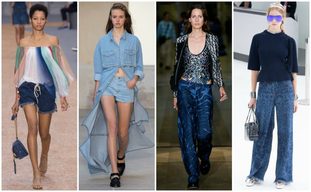 Una de las tendencias más presentes fue la inspirada en la década de los 90, en la que destacaron el denim y el estilo grunge principalmente. Propuestas de Chloé, Each x Other, Koché, y Chanel.