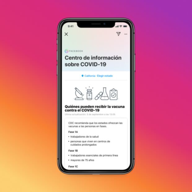 Así es como Facebook ayudará a la vacunación contra Covid-19