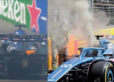 VIDEO: El Alpine de Pierre Gasly se incendia durante la práctica libre del GP de Azerbaiyán