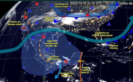 ¡Saca la chamarra! Este domingo entrará un nuevo frente frío; se esperan lluvias fuertes en Veracruz, Oaxaca y Chiapas