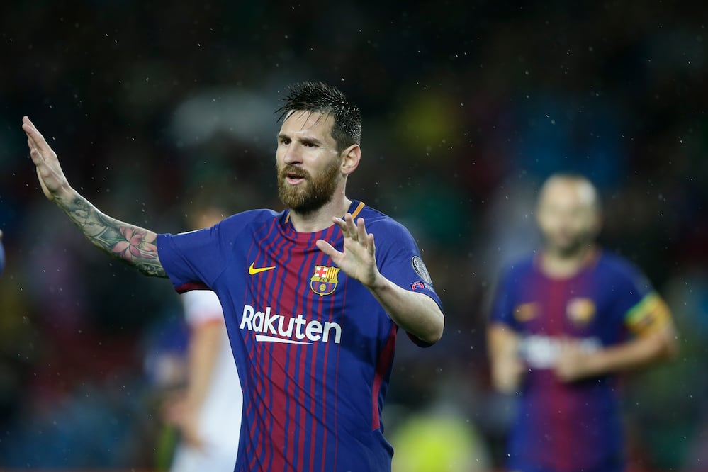 AP. Messi durante el juego entre el Barcelona y Olympiacos