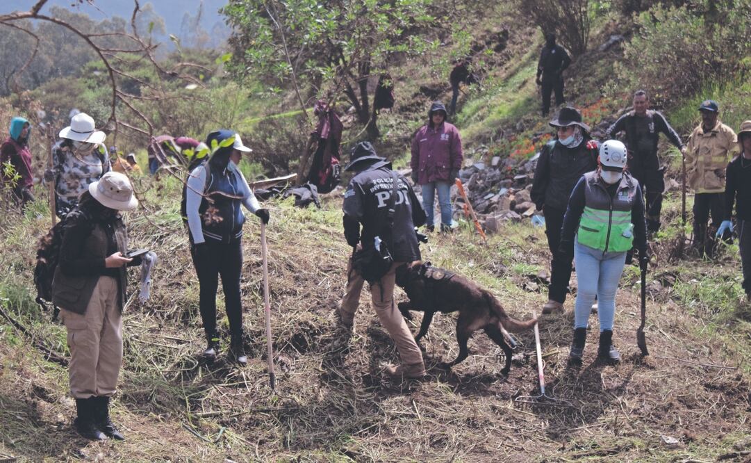 Mientras colectivos participan en la jornada de búsqueda en la Sierra de Guadalupe, en los límites entre la Ciudad de México y el Estado de México, en Jalisco la estructura de reclutamiento forzado del CJNG sigue intacta, pese al caso del rancho Izaguirre. Foto: de Fernanda Zamora. El Universal