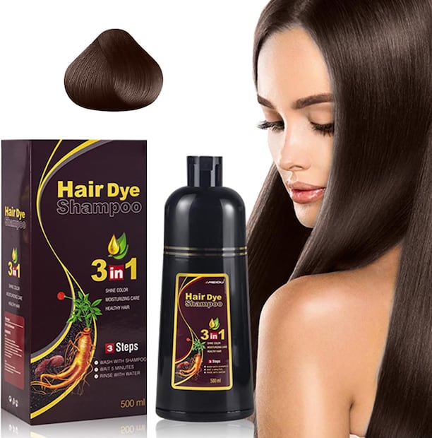 Hair Dye Shampoo: 3 in 1. Foto: Amazon