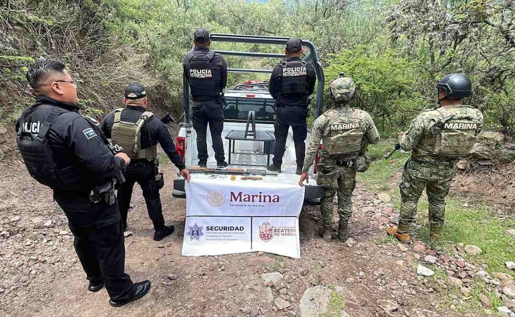 Detienen a tres sujetos armados en Ecatepec; hacían detonaciones en la Sierra de Guadalupe.
Foto: Especial.