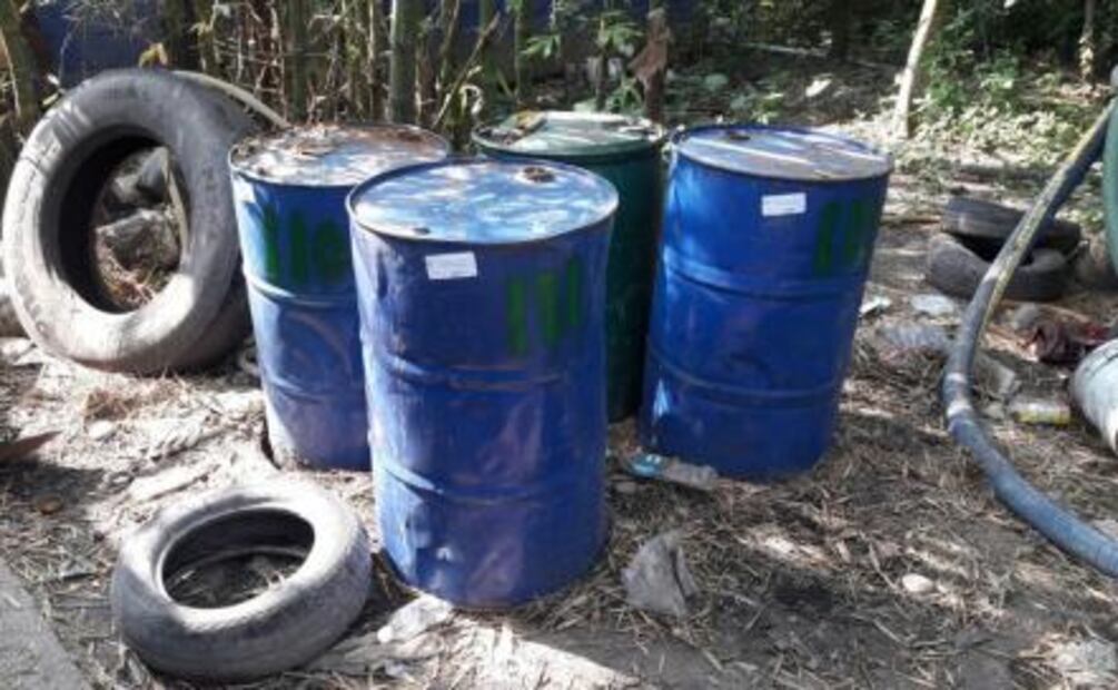 Decomisan 30 mil litros de precursores químicos en Veracruz