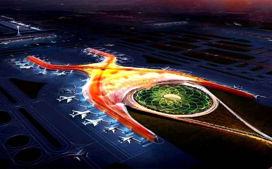 Maqueta del nuevo Aeropuerto Internacional de la Ciudad de México. FOTO: Archivo/EL UNIVERSAL