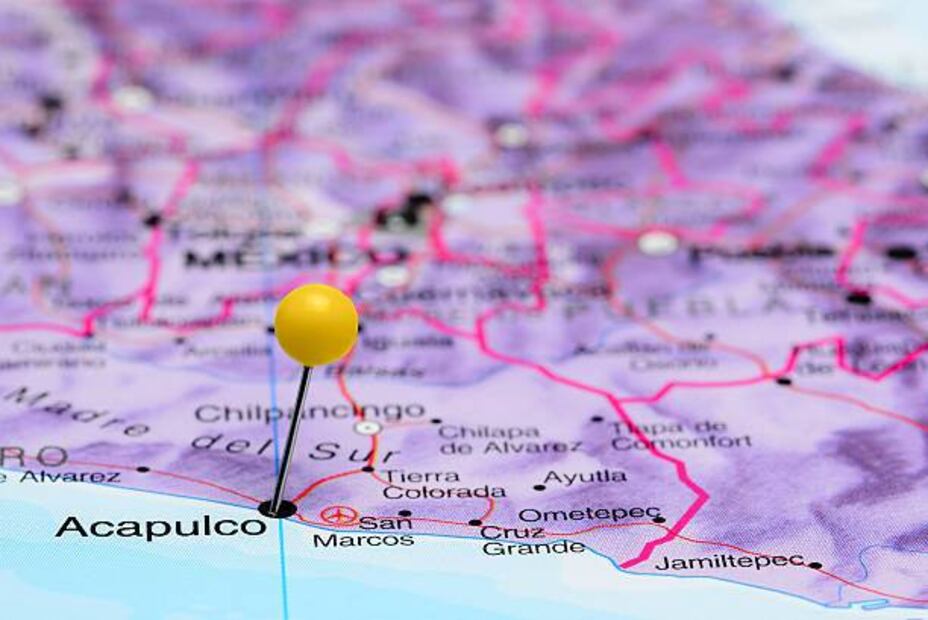 Mapa de Acapulco en Guerrero