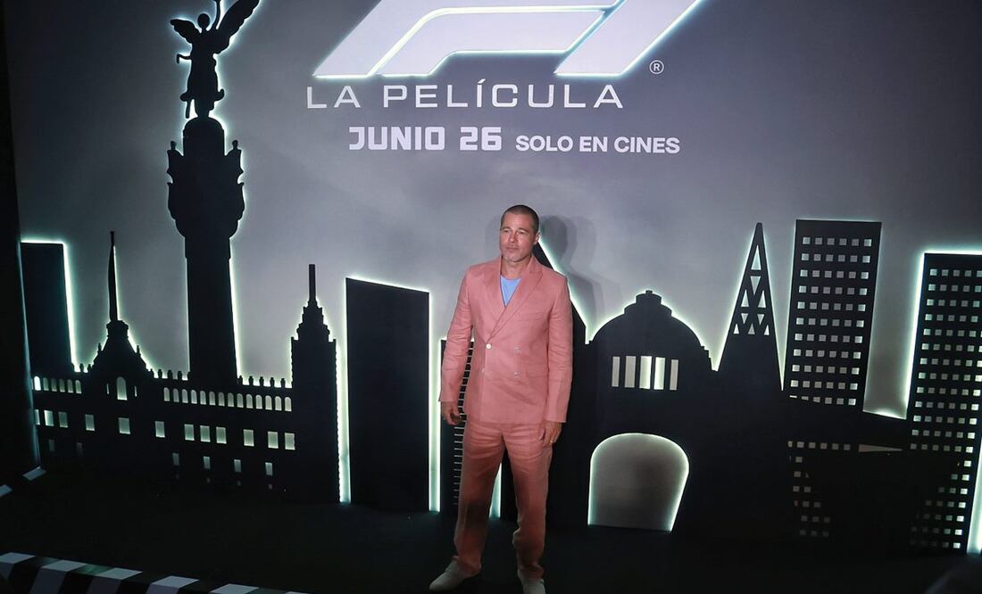 Brad Pitt en la Ciudad de México presenta la película "F1". Foto : Fernanda Rojas/EL UNIVERSAL.