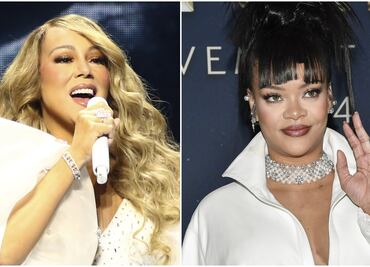 Mariah Carey firma el seno de Rihanna en pleno concierto navideño