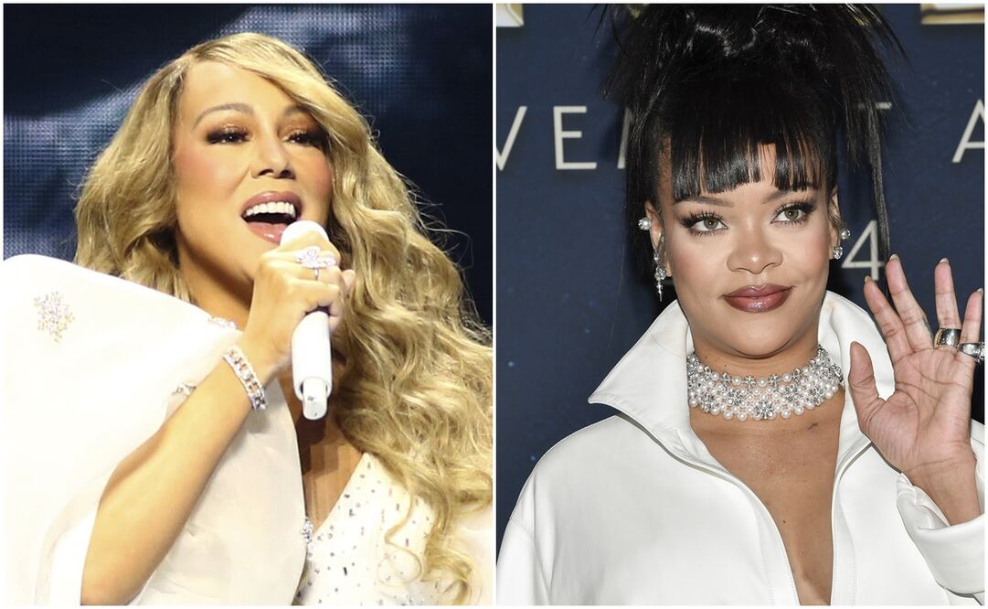 Rihanna en modo fan le pide autógrafo en un seno a Mariah Carey
