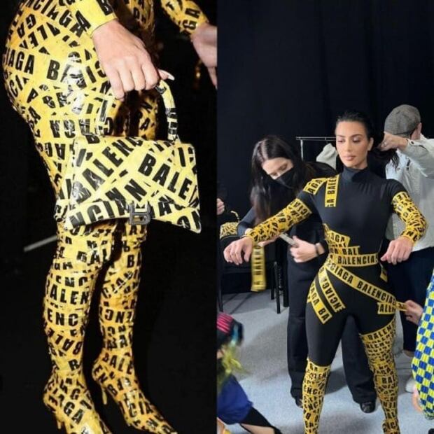 Salma Hayek y Kim Kardashian posaron juntas en desfile de Balenciaga