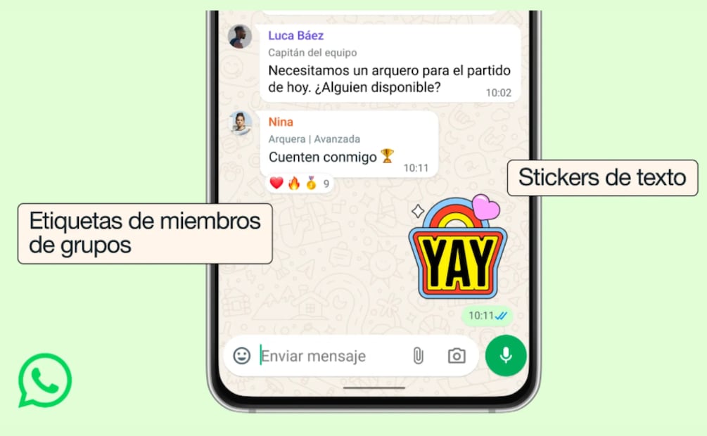 WhatsApp señala que las nuevas funciones priorizan la experiencia de conexión y expresión en los chats grupales. Foto: WhatsApp