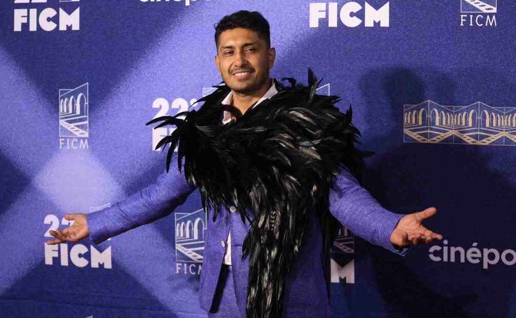 El actor Tenoch Huerta en la alfombra roja de Pedro Páramo en el FICM . Fotos: Berenice Fregoso/EL UNIVERSAL