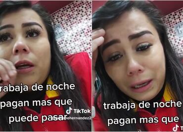 TikTok: Cajera del Oxxo se lleva tremendo susto con cliente en plena madrugada y se viraliza