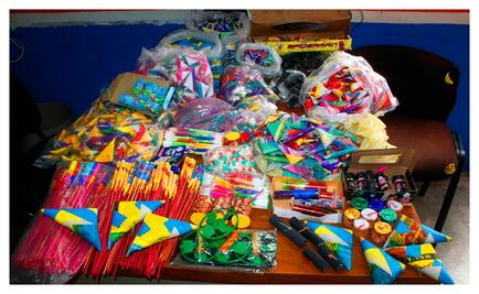 Decomisan casi media tonelada de pirotecnia en La Merced