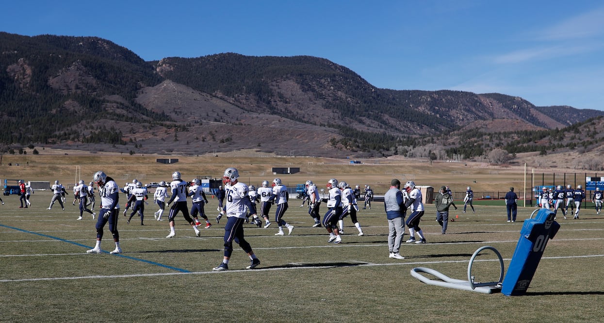 AP. Los Patriotas durante un entrenamiento en Colorado
