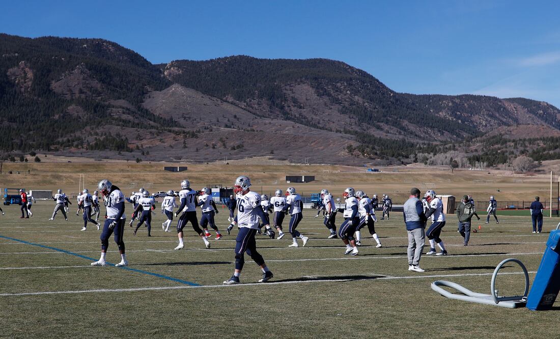 AP. Los Patriotas durante un entrenamiento en Colorado