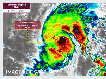 Tormenta tropical "Alvin" se intensifica; estos son los estados afectados en su trayectoria