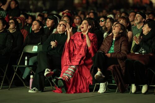 La jefa de Gobierno, Clara Brugada, presencia el partido amistoso entre México y Portugal. (Foto: Luis Camacho/ EL UNIVERSAL)