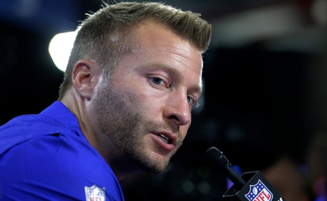 Sean McVay en conferencia de prensa | AP