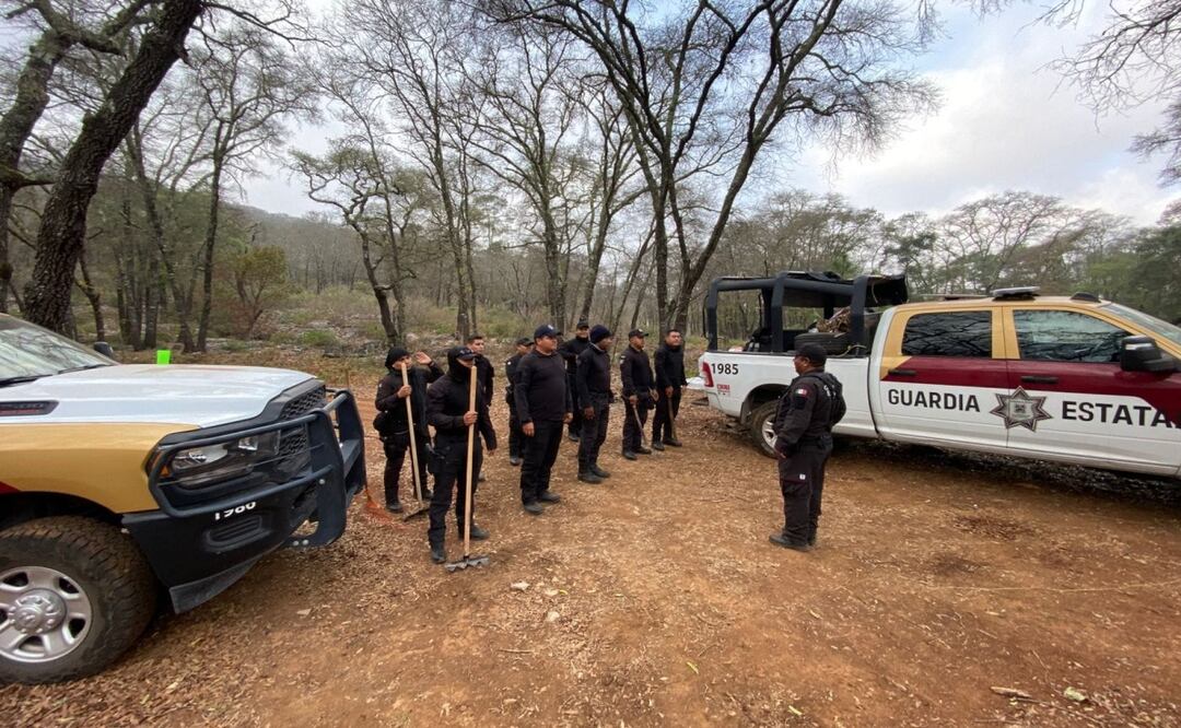 Guardia Estatal combate incendio en El Cielo; activan Plan Tamaulipas 2025. Foto:Especial