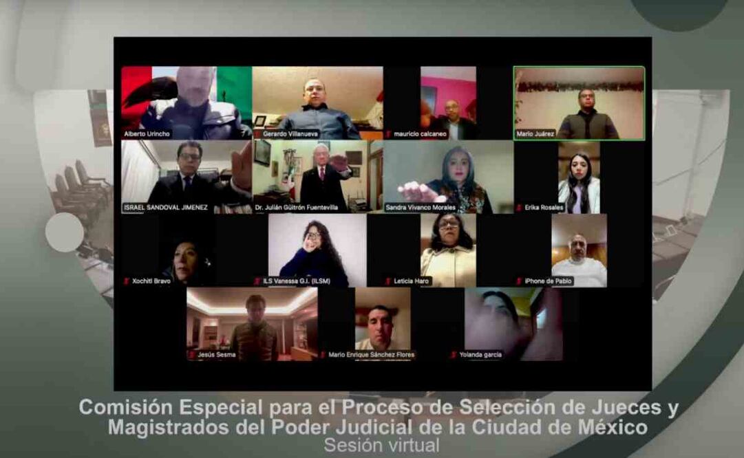 Comisión Especial para el Proceso de Selección de Jueces y Magistrados del Poder Judicial de la CDMX. Foto: Especial (07/01/2025)