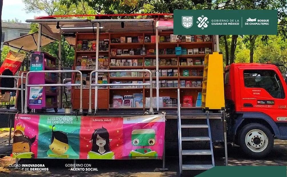 Librobús en Chapultepec. Foto: Gobierno de la Ciudad de México