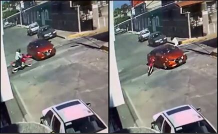 VIDEO: Motociclista sale volando tras impactante choque contra automóvil en Puebla