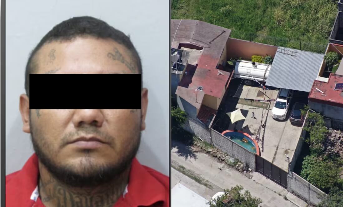 Identifican a Daniel, alías, "La Chicatana", como propietario de la casa con explosivos en Morelos (01/09/2025). Foto: Especial