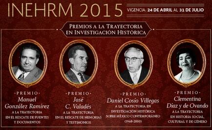Anunican próximo cierre de convocatoria para premios INEHRM