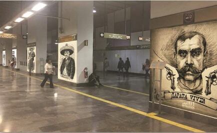 Caricature Museum in Mexico City's subway station
