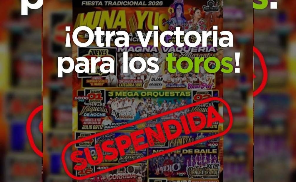 “Un juez nos vuelve a dar la razón a ANIMAL HEROES y a PETA Latino, al conceder la suspensión provisional y prohibir el uso de cualquier instrumento de tortura (espadas, estoques, banderillas, rejones y puyas) contra los toros en las corridas programadas para este sábado 22 y domingo 23 de agosto en Muna, Yucatán”, compartió en sus redes sociales Animal Héroes. | Foto: Especial.