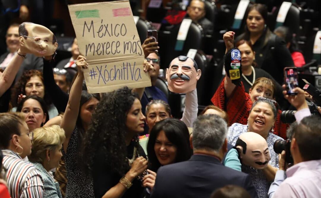 Conato de bronca durante la comparecencia del titular de la SHCP, Rogelio Ramírez de la O, ante el pleno de la Cámara de Diputados. Fotos: Berenice Fregoso/EL UNIVERSAL