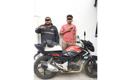 Detienen en Chiapas a dos asaltantes a bordo de una moto
